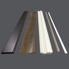 an array of wooden baseboard and trims.