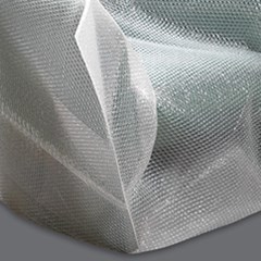 A bubble bag covers a couch furniture.