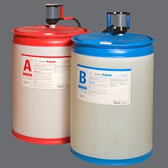 Two drums of A & B smartfoam consumables.