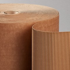 Single faced corrugated roll.