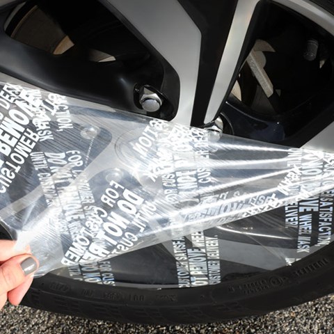 Protect car rims during transport with Polymask protective films.